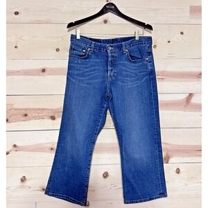 Lucky Brand‎ Dungarees Womens 10 30 Easy Rider Crop Jeans Button Fly USA Made